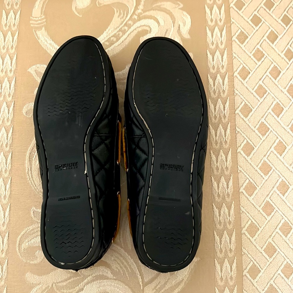 Sperry Top Sider Shoes Black Leather Upper Size 6M - Picture 5 of 7